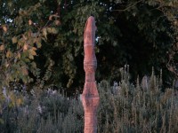 Stele,2019  terracotta policroma cm.215x22x25